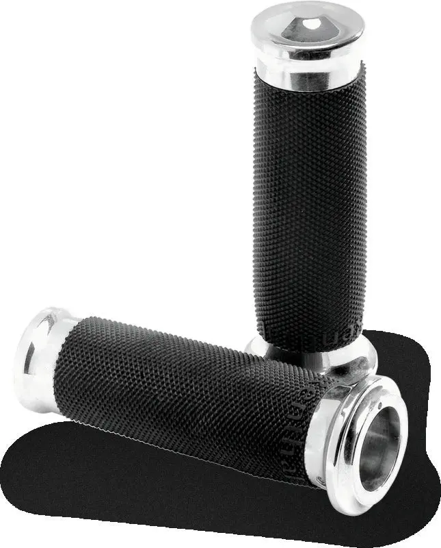 Performance Machine Contour Renthal Wrapped Grips - Chrome 1