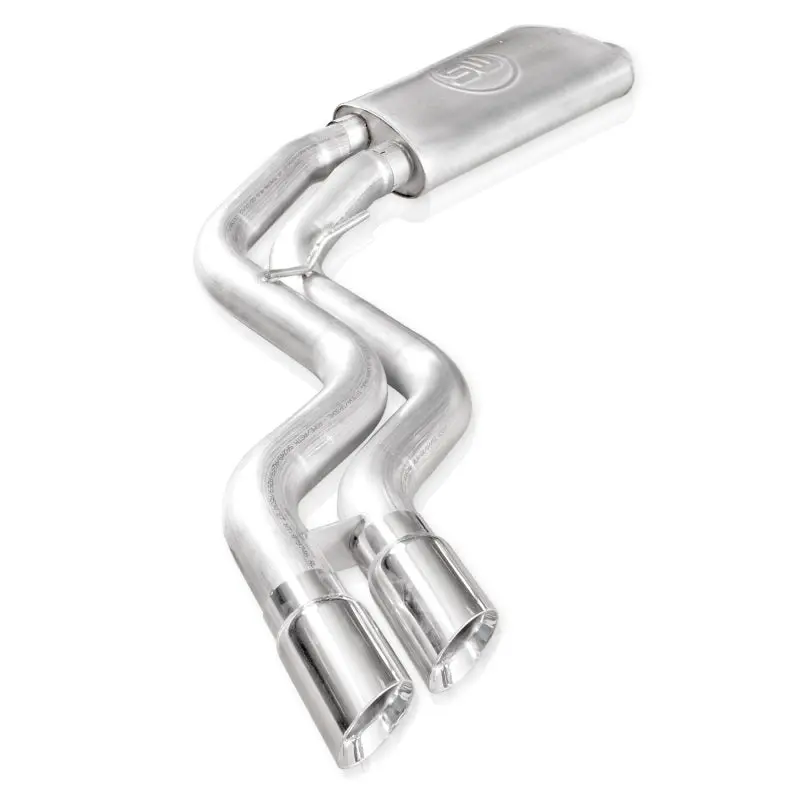 Stainless Works 2015-18 F-150 Exhaust X-Pipe Resonator Muffler Exits In Front Of Passenger Rear Tire 1