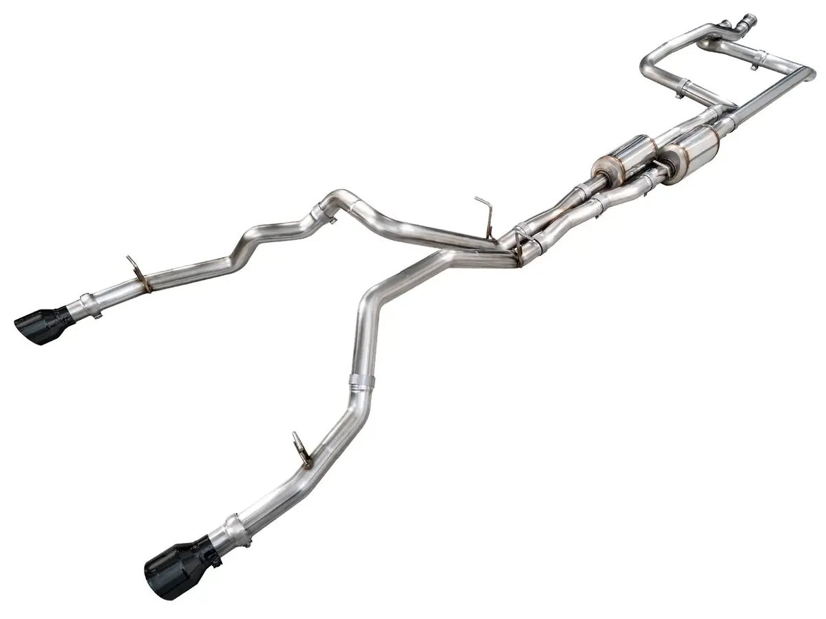 Awe Tuning 2025+ Ram 1500 Rho 3.0 I6 Tt 0Fg Dual Rear Exit Catback Exhaust - Diamond Black Tips 1