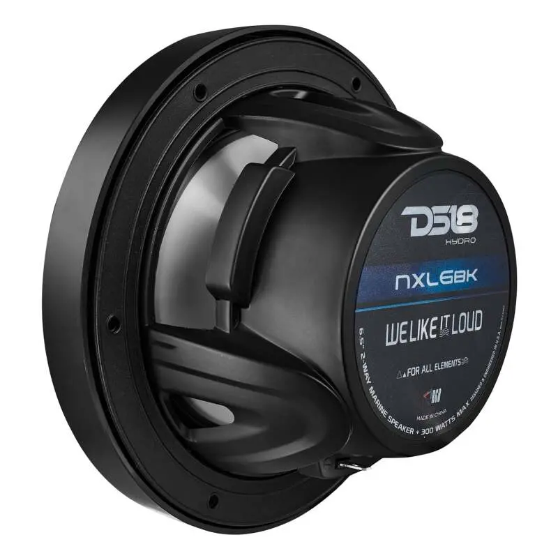 Ds18 Nxl Series Coaxial Marine Speakers W/ Rgb Lights 6.5In 2-Way 100 Watts Rms 4 Ohm Black 1