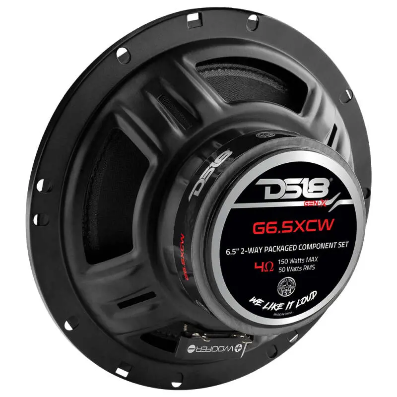 Ds18 6.5In 50 Watts Rms 4 Ohm 2-Way Component Speaker System Universal Fit 1