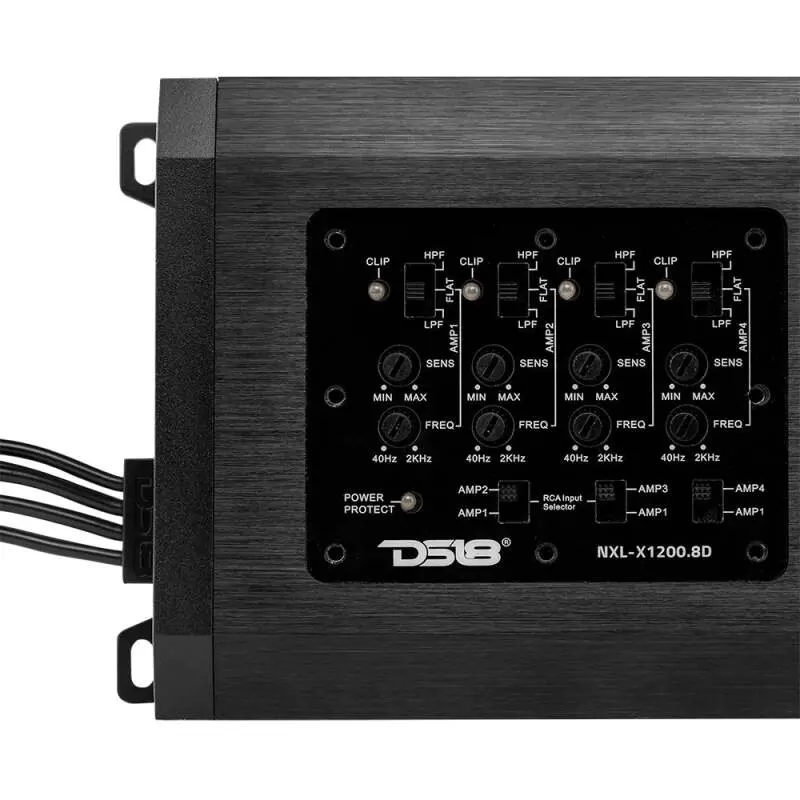 Ds18 8-Channel Class-D Amp Full-Range 8 X 150 Watts Rms At4 Ohm Ip67 Waterproof Rating 1