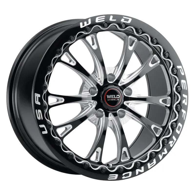 Weld S908 18X10 Belmont Drag Beadlock 5X114.3 Et30 Bs6.70 Gloss Black Mil Dia 78.1 1