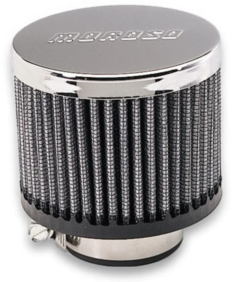 Moroso Filtered Valve Cover Breather - Clamp-On - No Hood - 1-3/8In Id 1