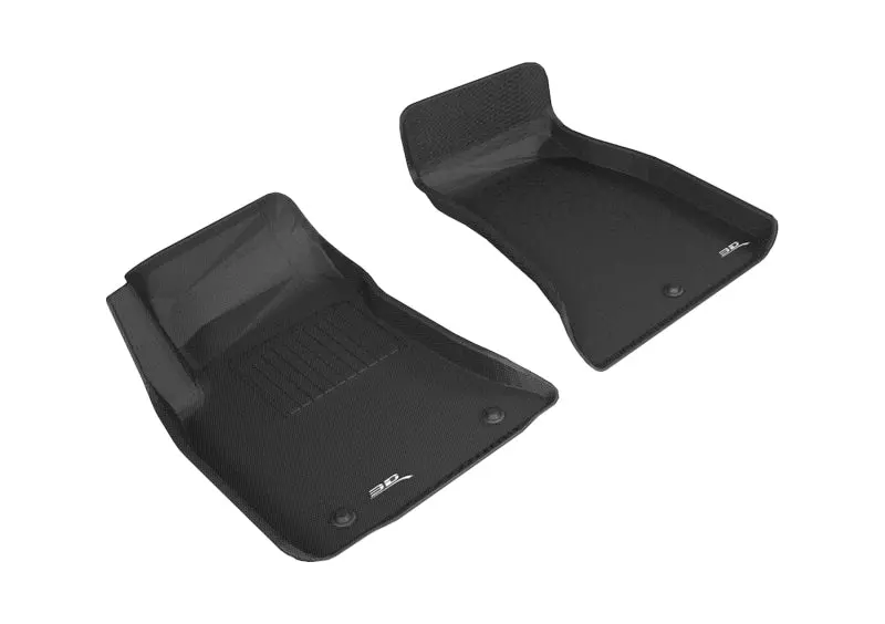 3D Maxpider 2015-2020 Dodge Challenger Rwd Kagu 1St Row Floormat - Black 1