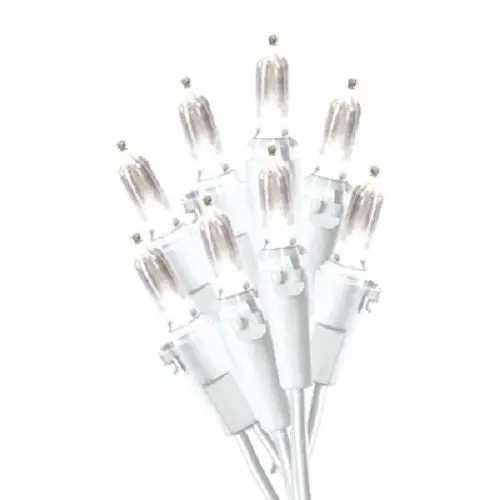 Holiday Wonderland 40846-88A 100 Count Warm White With White Wire Led Mini Christmas Light Set - Quantity Of 1 1