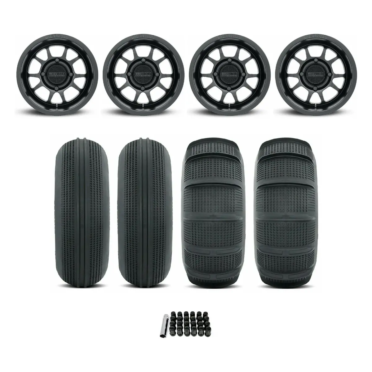 Can Am Maverick R 409 Bead Grip Wheel / Sand Series Tire Package 1