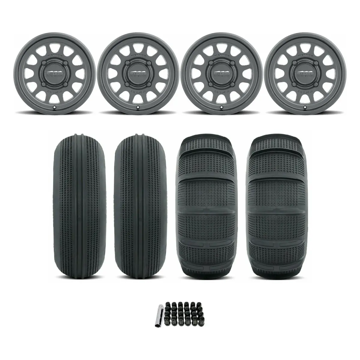 Can Am Maverick R 414 Bead Grip Wheel / Sand Series Tire Package 1