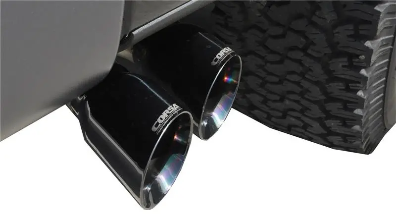 Corsa 2011-2014 Ford F-150 Raptor 6.2L V8 133In Wheelbase Black Xtreme Cat-Back Exhaust 1