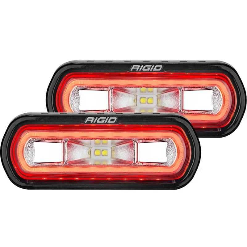 Rigid Industries Sr-L Series Surface Mount Led Spreader Pair W/ Red Halo - Universal 1