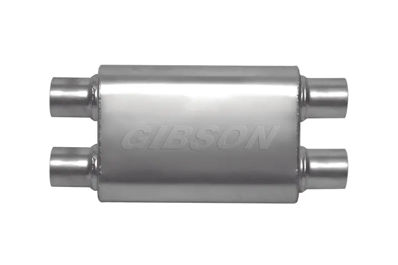 Gibson Cft Superflow Dual/Dual Oval Muffler - 4X9x18in/2.5In Inlet/2.5In Outlet - Stainless 1