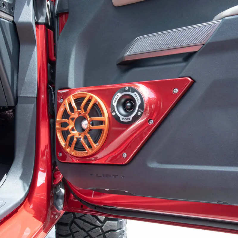 Ds18 21-25 Ford Bronco Front Door Pnls Fit Most 2X 6.5In Speakers 2X 3.8In Tweeters Speaker Not Incl 1
