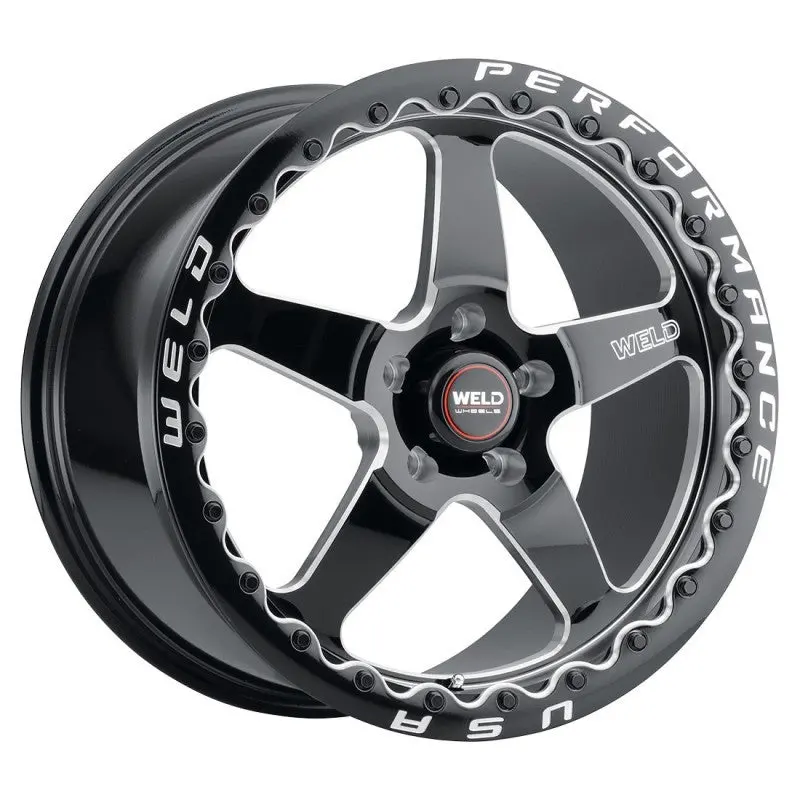 Weld S904 17X11 Ventura Beadlock 5X120.65 Et43 Bs7.75 Gloss Blk Mil Dia 78.1 1