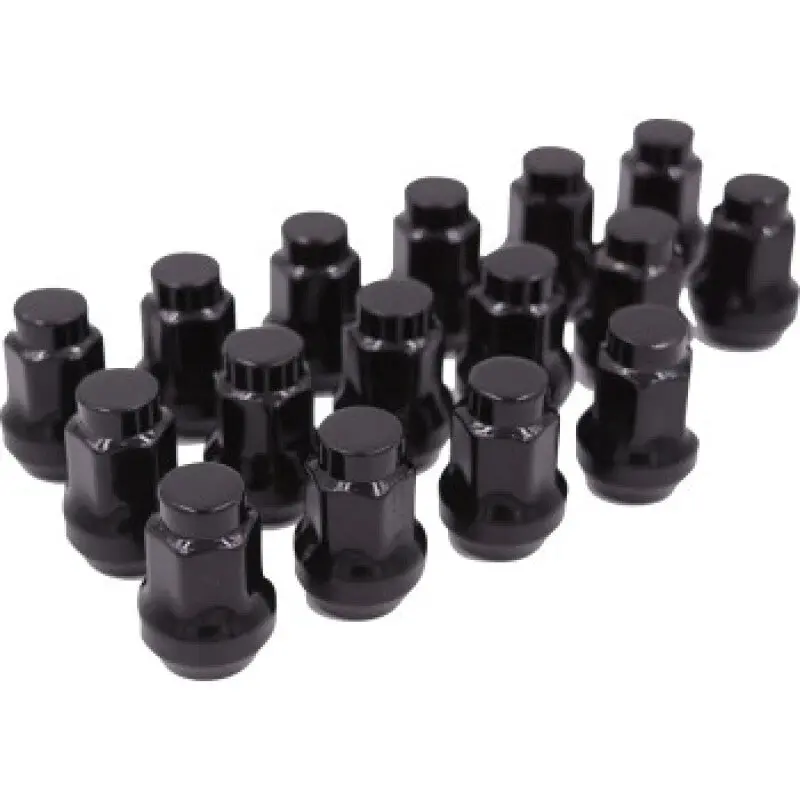 Raceline Conical Lug Nuts - 3/8In-24 - 16 Pack - Black 1