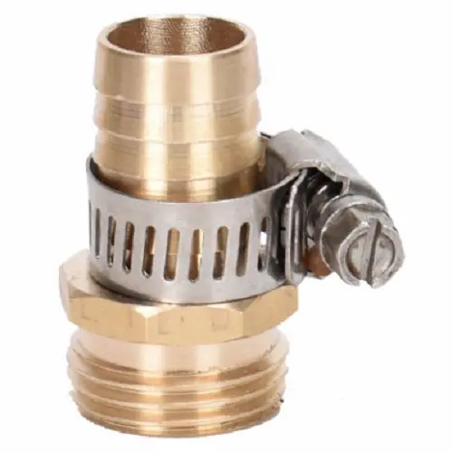 Zhejiang 50022 3/4" Brass Heavy Duty Male Garden Hose Repair Hose Mender End - Quantity Of 5 1