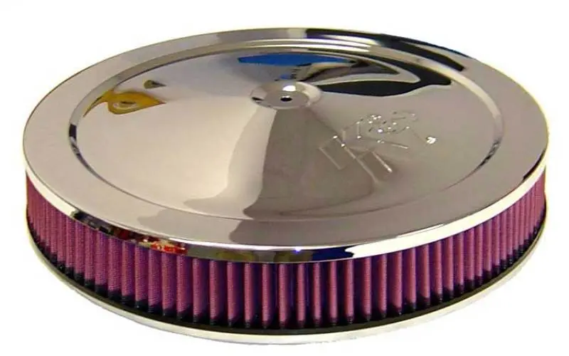 K&N 14In Red Custom Air Cleaner Assembly - 5.125In Id X 14In Od X 3.87In H 1