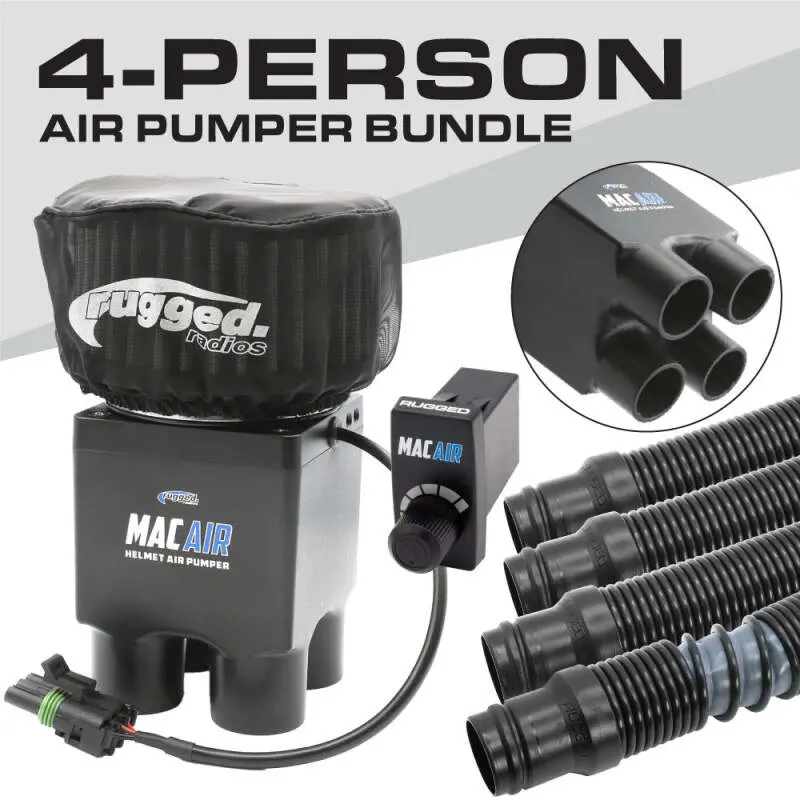 Rugged Radios Mac Air 4-Person Helmet Air Pumper (Bundle) 1