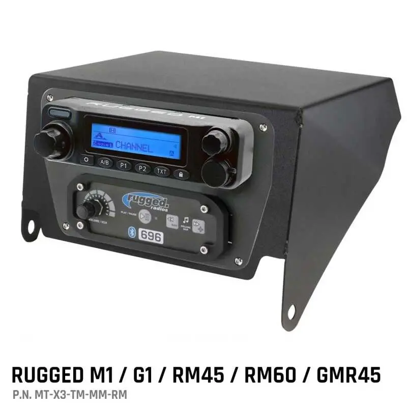 Rugged Radios Can-Am X3 Multi-Mount Kit - Top Mount - Rugged M1/G1/Rm45/Rm60/Gmr45 1