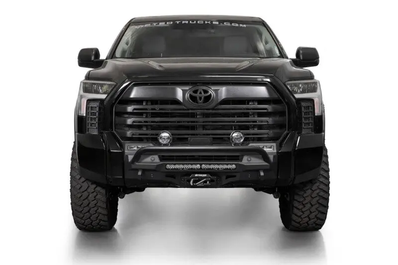 Addictive Desert Designs 2022+ Toyota Tundra Stealth Center Mount Front Bumper W/ Top Hoop 1