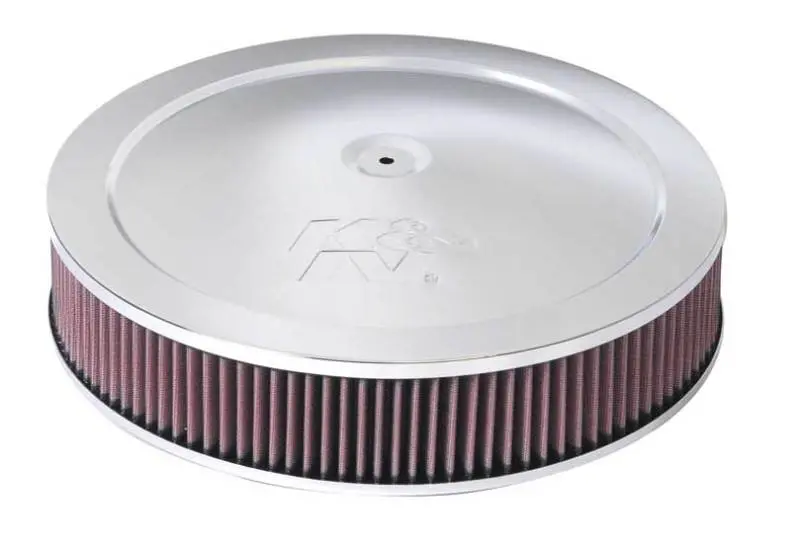 K&N 14In Red Custom Air Cleaner Assembly - 5.125In Id X 14In Od X 2.75In H X 1.25In Drop Base 1