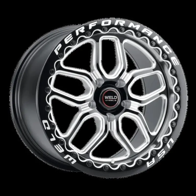 Weld Racing Laguna Bead Lock 17X10/  5X114.3 / Et49 / Bs7.50 Gloss Blk Mil Wheel Dia 78.1 1