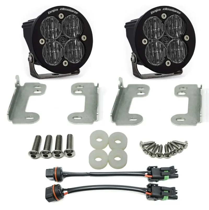 Baja Designs 18-20 Jeep Wrangler Jl Sahara Fog Squadron Sport Fog Pocket Kit - Clear 1