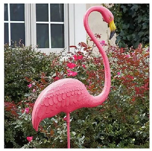 Union 62565 Realmingo 52" Original Featherstone Pink Plastic Lawn Flamingo - Quantity Of 6 2