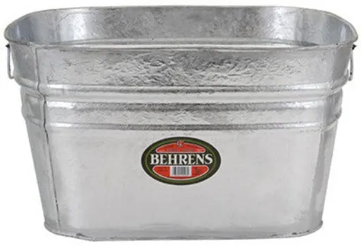Behrens 62 15.5 Gallon Galvanized Steel Square Pet & Stock Tub - Quantity Of 1 1