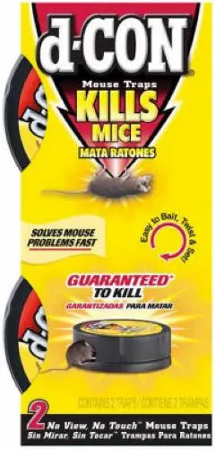 D-Con 1920082043 2-Pack Of No View No Touch Mouse Traps - Quantity Of 4 1