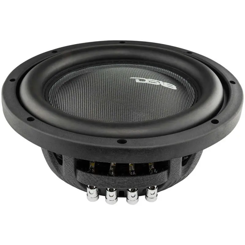 Ds18 10In 600 Watts Rms 2 Ohm Dvc Shallow Mount Fiber Glass Subwoofer Ixs Series 1