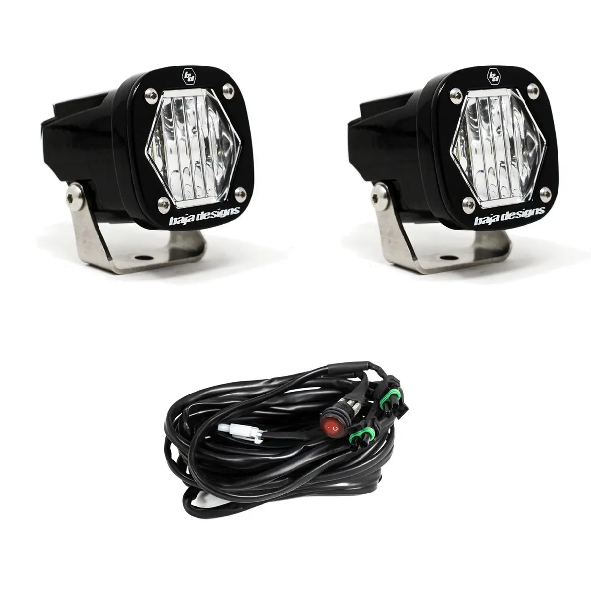 Baja Designs S1 Wide Cornering Led Light W/ Mounting Bracket Pair 1