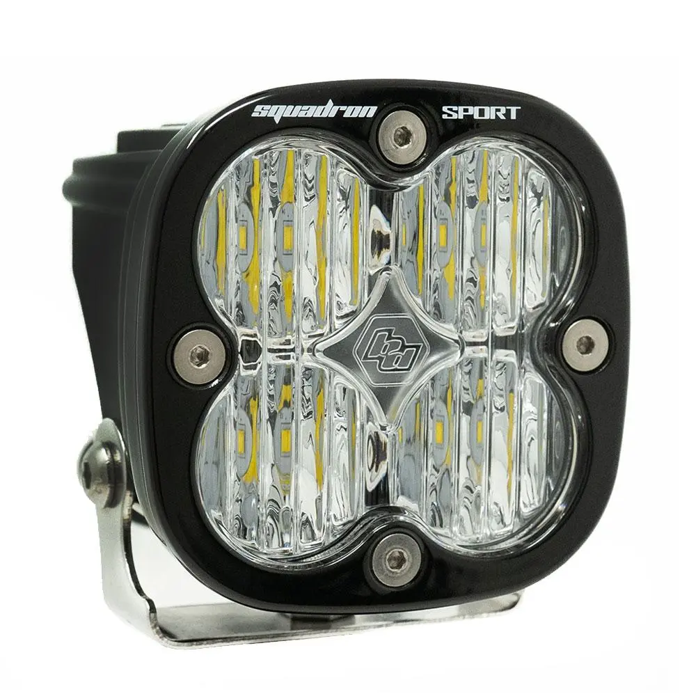 Baja Designs Squadron Sport Wide Cornering Pattern Black Led Light Pod - Clear / Single 1