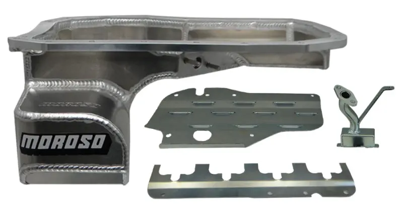 Moroso Mitsubishi Evo 7/8/9 (W/Lower Intercooler Pipe) Road Race Baffled Wet Sump 6.5Qt Alum Oil Pan 1
