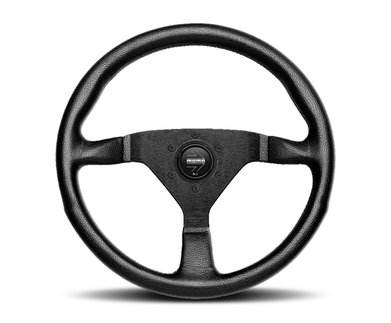 Momo Montecarlo Steering Wheel 350 Mm - Black Leather/Black Stitch/Black Spokes 1