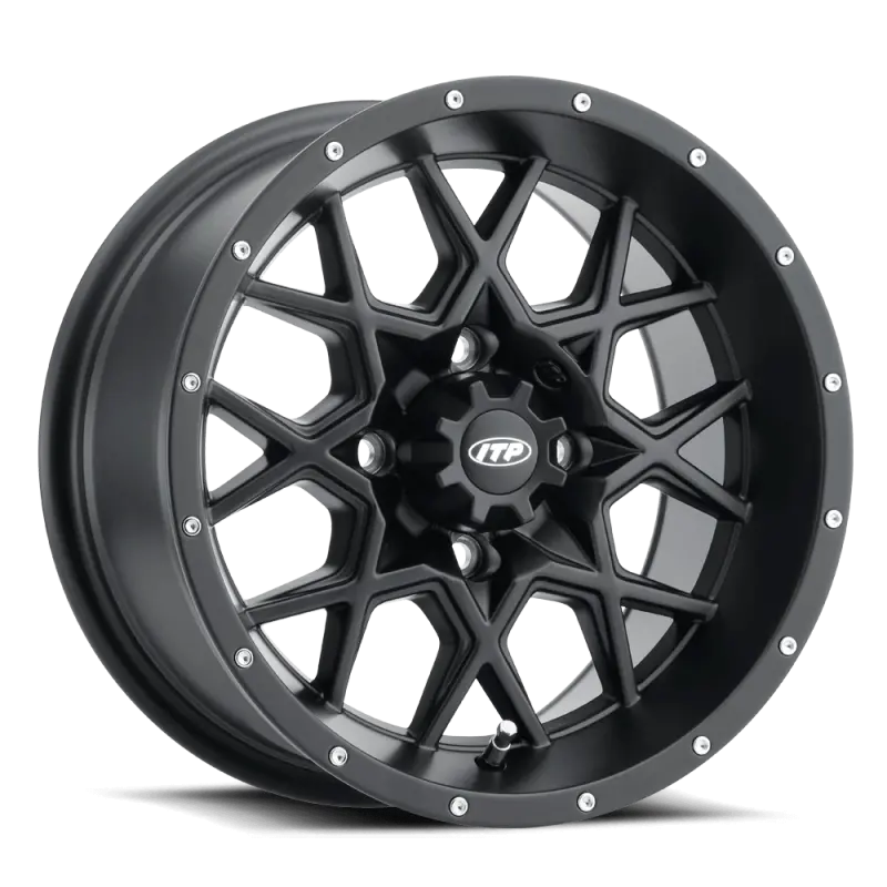 Itp Hurricane 14X7 / 4X137 Bp / 5+2 Offset Matte Black Wheel 1