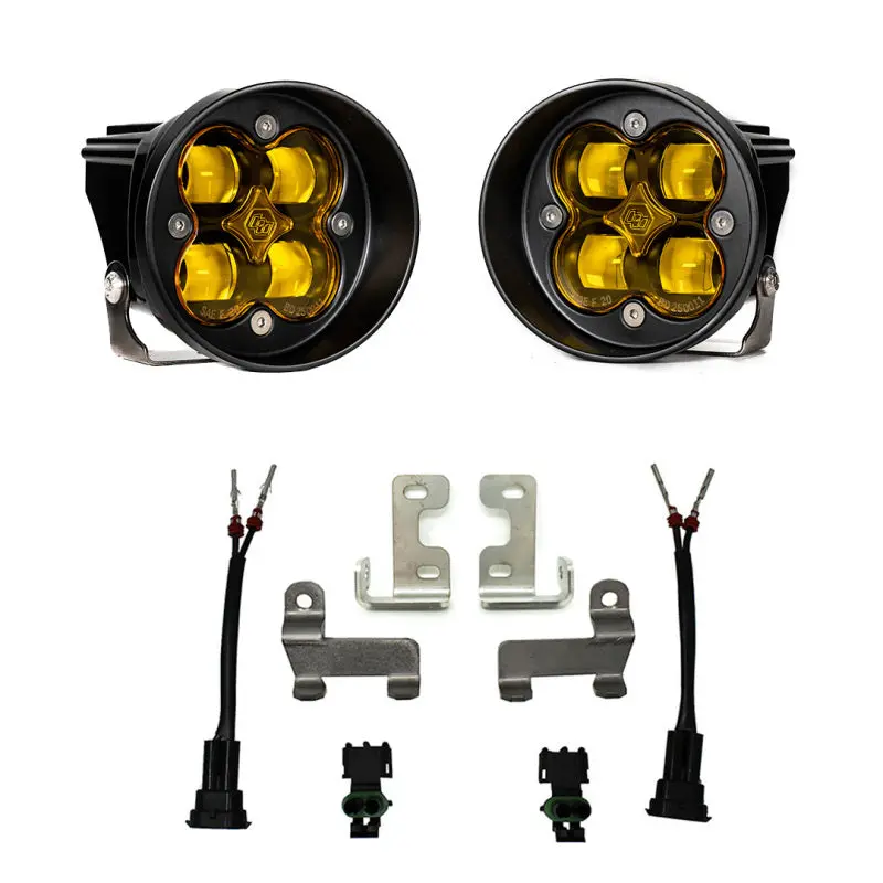 Baja Designs 12-21 Toyota Tacoma/Tundra/4Runner Squadron-R Fog Pocket Light Kit - Sae Amber 1