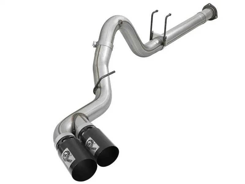 Afe Rebel Xd 4In Ss Dpf-Back Exhaust 17-18 Ford Diesel Trucks V8-6.7L (Td) W/ Dual Black Tips 1