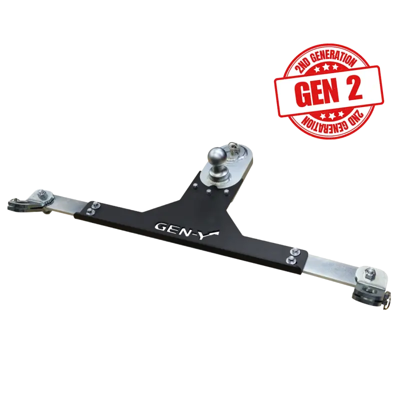Gen-Y Dodge/Ram Goosepuck Ii 5In Offset Ball Puck Mount & 25K Towing W/Safety Chain Anchors 1