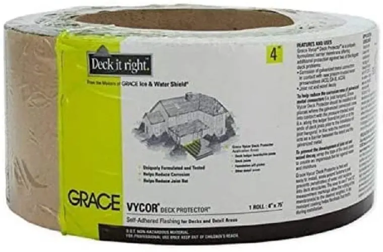 Grace 45639 4" X 75' Vycor Deck Protector - Quantity Of 6 Rolls 1