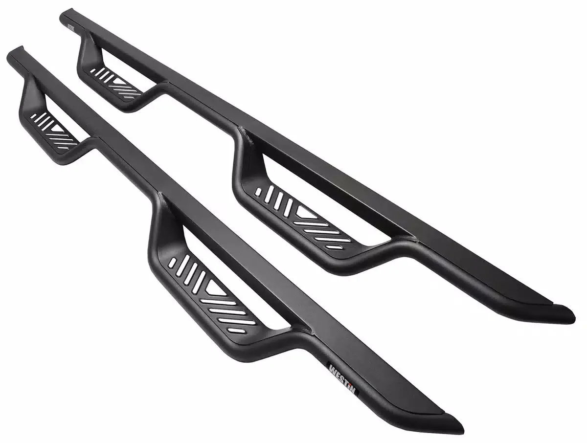 Westin 20-25 Jeep Gladiator Outlaw Nerf Step Bars - Textured Black / Rocker Panel Mount 1