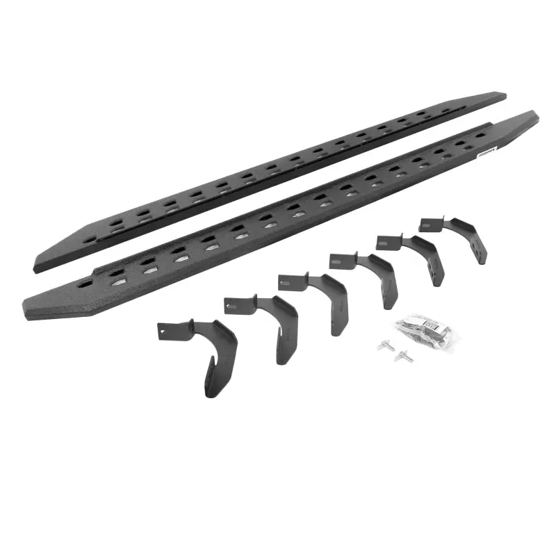 Go Rhino 04-14 Ford F-150 Super Crew 4Dr Rb20 Slim Running Boards Kit (W/Brackets) - Bedliner Coat 1