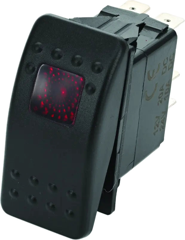 Dragonfire Racing Lighted Switch On/Off Rocker Switch Red Lite 1