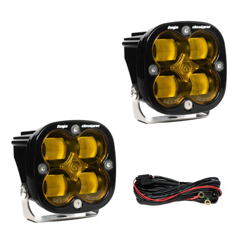 Baja Designs Squadron Sae Led Auxiliary Light Pod Pair - Amber 1