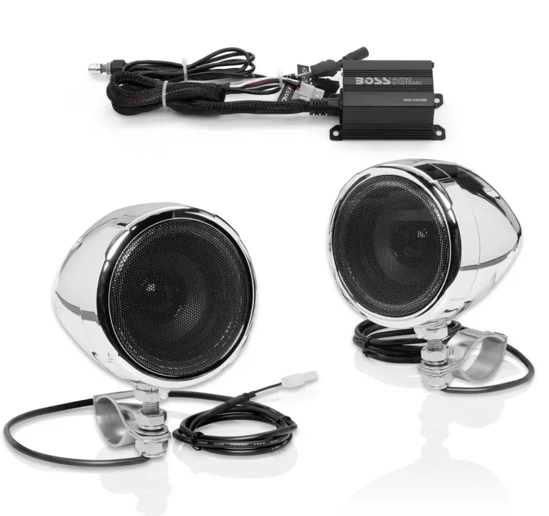 Boss Audio Systems Motorcycle Speaker Amplifier/ Bluetooth/ 3In Speakers 1