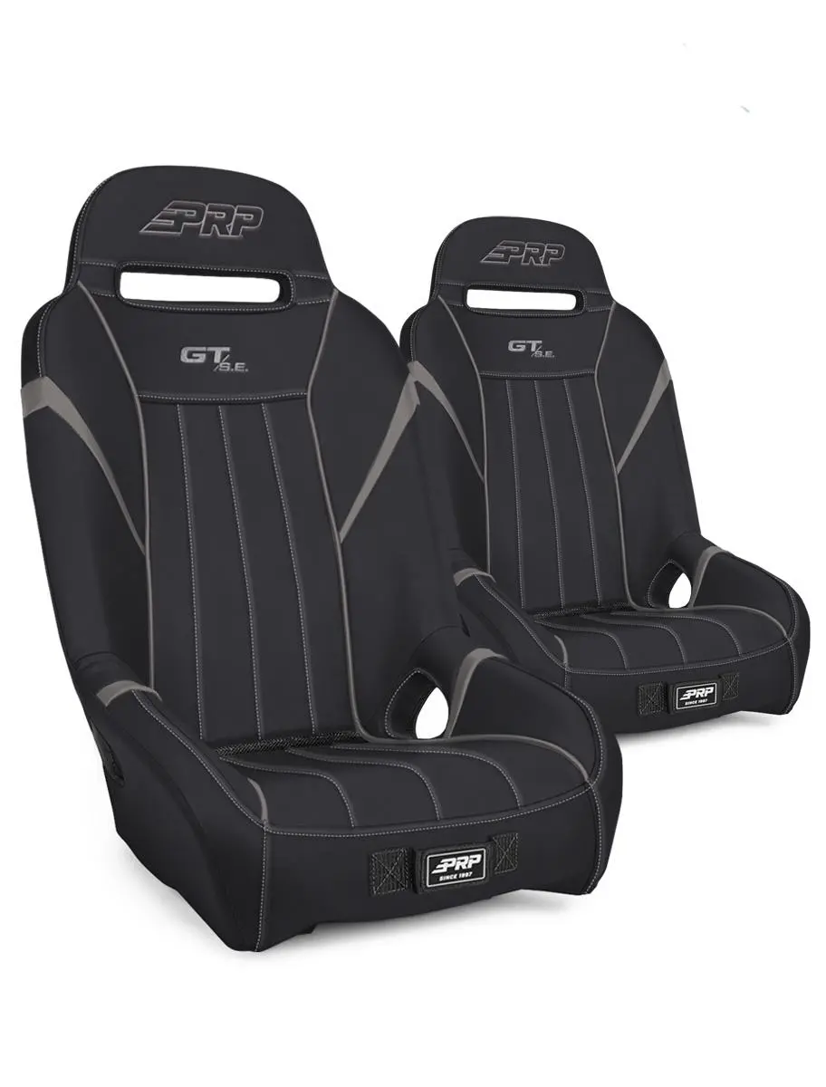 Gt/S.E. Suspension Seats Kit For Can-Am Maverick X3 (Pair), Black & Gray 1