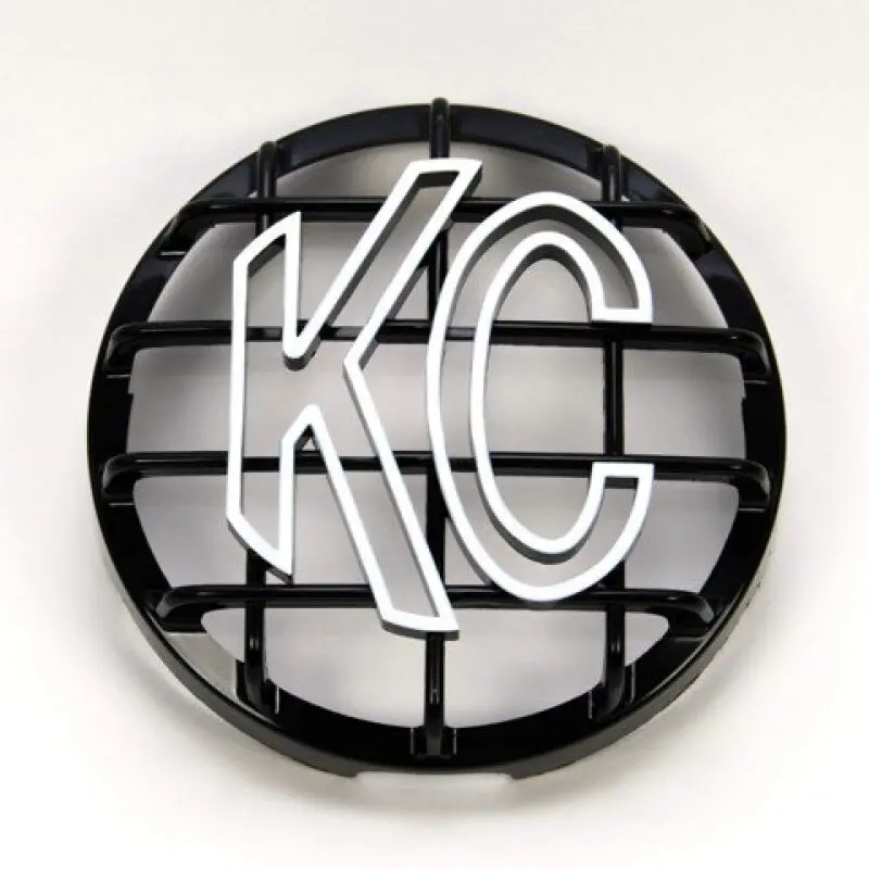 Kc Hilites 6In. Round Abs Stone Guard For Slimlite/Daylighter Lights (Single) - Black/White Kc Logo 1