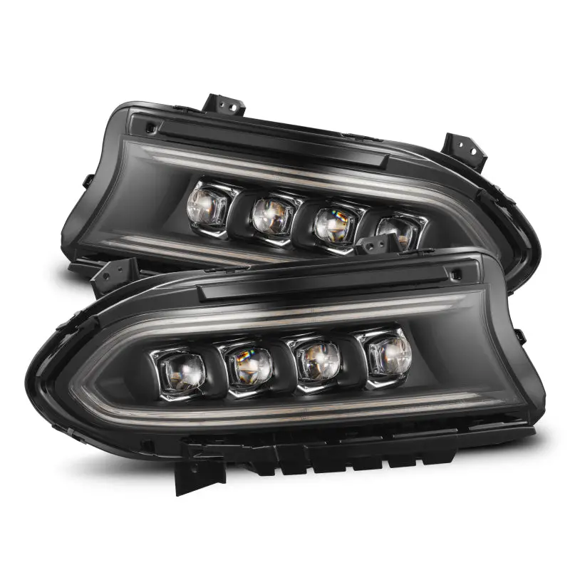 Alpharex 15-23 Dodge Charger Nova-Series Led Proj Headlights Blk W/Activtn Light & Seq.Sig / Sb Drl 1