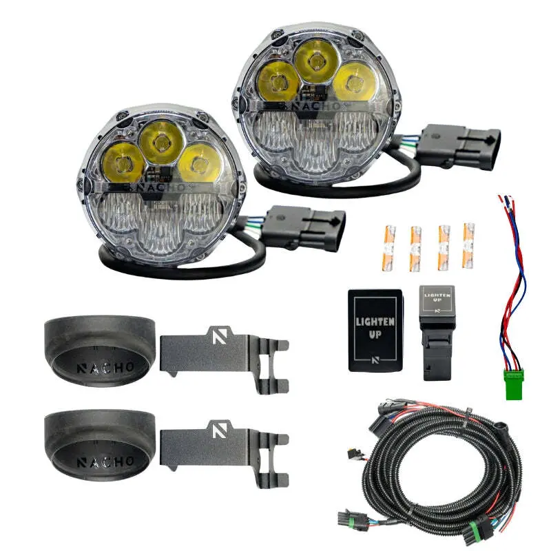 Nacho Lighting Toyota Sae Combo Plug N Play Fog Light Kit - White 1
