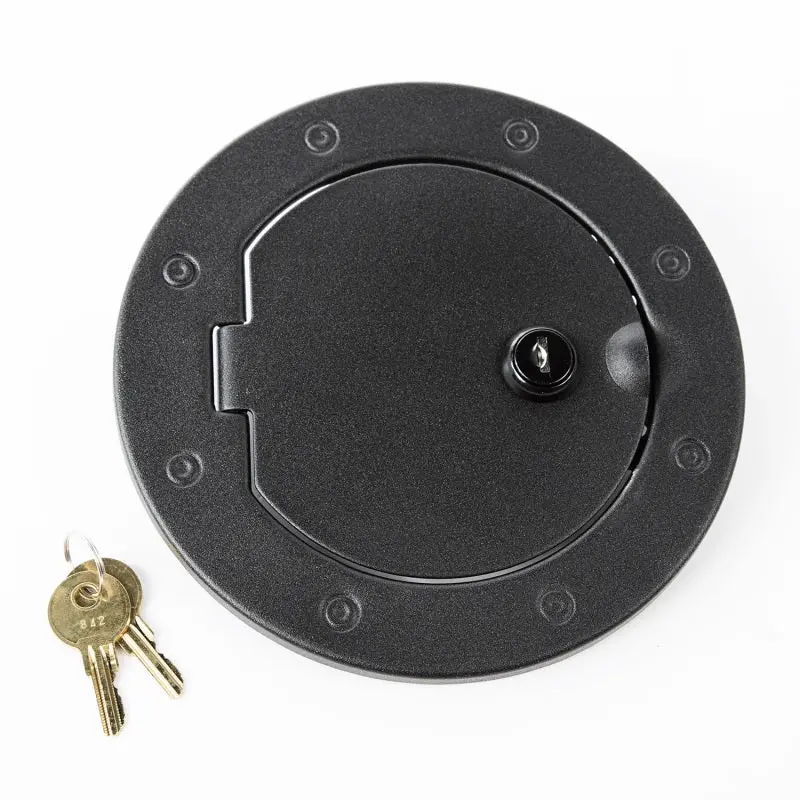Rugged Ridge 07-18 Jeep Wrangler Jk Textured Black Locking Gas Cap Door 1
