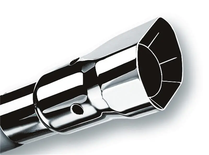 Borla Universal Polished Tip Single Square Angle-Cut Intercooled (Inlet 2 1/4In. Outlet 2 1/2 X 2 3/ 1
